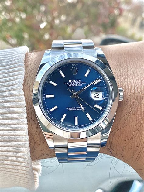 rolex datejust 41mm blue 126300.